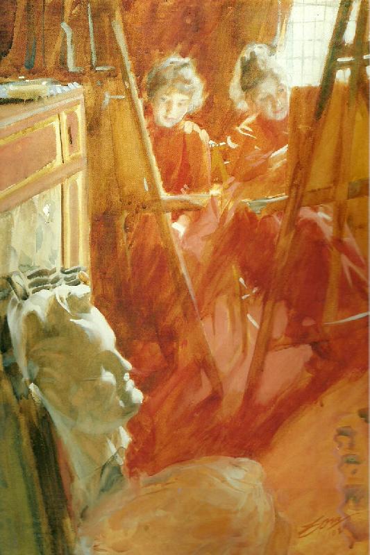 Anders Zorn les demoiselles schwartz China oil painting art